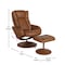 Flash Furniture Poppy Massaging Multi-Position Plush Recliner w/Side Pocket and Ottoman in Brown LeatherSoft BT-7672-MASSAGE-CGN-GG - alternate 5